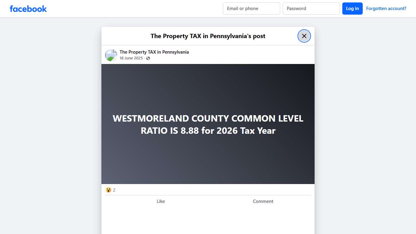 WESTMORELAND COUNTY... - The Property TAX in Pennsylvania Facebook